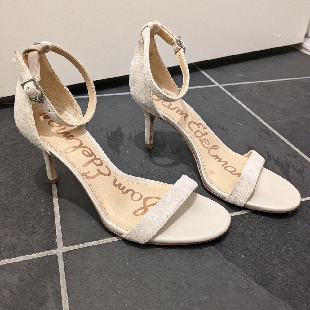 Sam Edelman Patti Grey suede sandals size 5